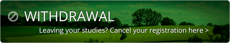 Leaving your studies? Cancel your registration here