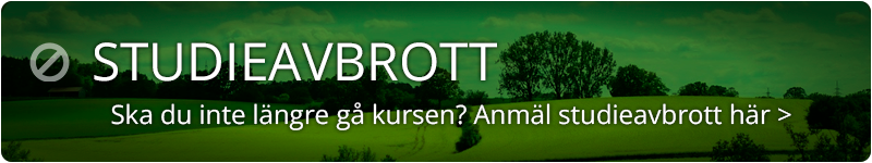 Ska du inte l&auml;ngre g&aring; kursen? Anm&auml;l studieavbrott h&auml;r